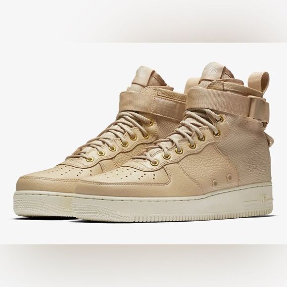 Nike SF Air Force 1 Mid Mushroom (GS) kids 4Y Tan brown - Picture 1 of 8